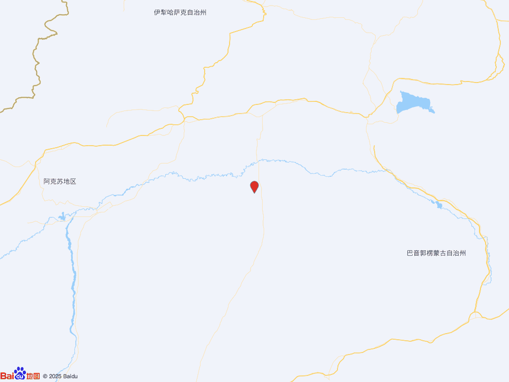新疆巴音郭楞州尉犁縣（北緯40.78度，東經(jīng)84.18度）發(fā)生3.6級地震
